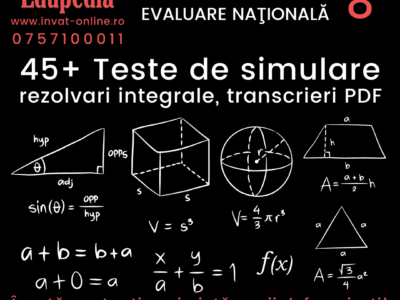 45+ Teste de matematica pentru Evaluarea Nationala, clasa a VIII-a, rezolvate (transcrieri PDF).